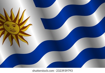 ilustración vectorial del fondo de la bandera uruguay