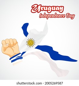 Vektorgrafik für den Unabhängigkeitstag Uruguays 
