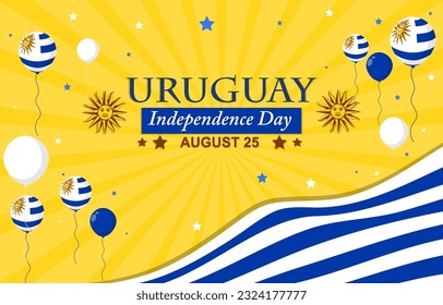Vektorgrafik des Uruguay Independence Day-Hintergrunds