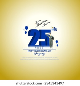 Vector illustration of Uruguay Independence Day social media story feed template