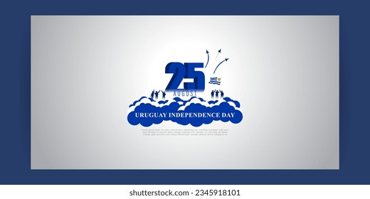 Vector illustration of Uruguay Independence Day social media story feed template