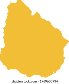 vector illustration of Uruguay map