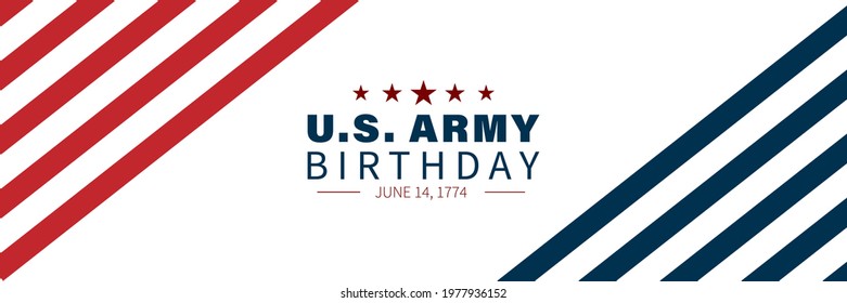 Vector illustration of U.S. Army Birthdays. Template for background, banner, card, poster with text.