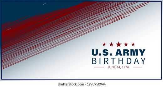 Vector illustration of U.S. Army Birthdays. Template for background, banner, card, poster with text.