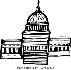 Vector illustration of US capitol