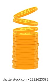 Ilustración vectorial de la moneda del dólar estadounidense. Icono de caja de dinero en dólares, caja registradora, pago de dinero, signo de dólar.