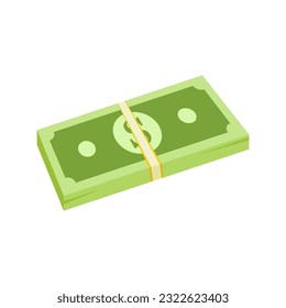 Vektorgrafik der US-Dollar-Währung. Dollar-Bargeld-Icon, Bargeldumlauf, Geldzahlung, Dollarzeichen.