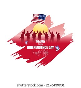 Vector illustration for US Independence Day 4th July