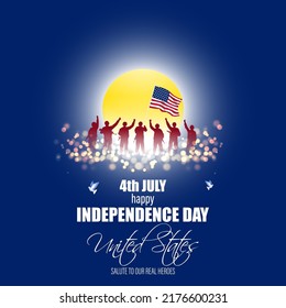 Vector illustration for US Independence Day 4th July