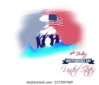 Vector illustration for US Independence Day 4th July