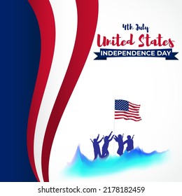 Vector illustration for US Independence Day 4th July