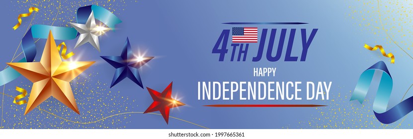 vector illustration for us independence day-4th July