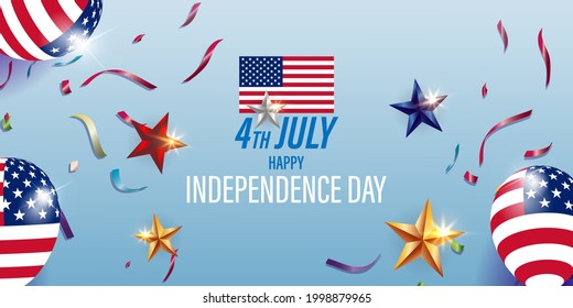 vector illustration for us independence day-4th July