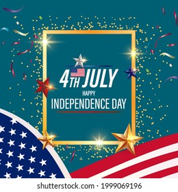 vector illustration for us independence day-4th July