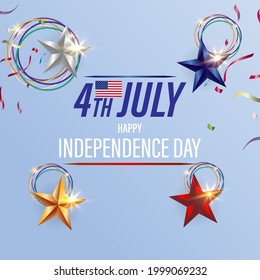 vector illustration for us independence day-4th July