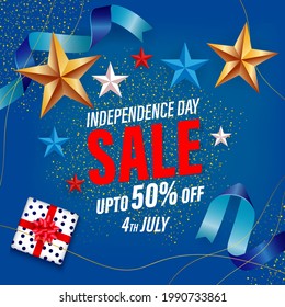 vector illustration for US independence sale banner-4thJuly