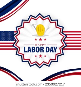 Vector illustration of US Labor Day banner