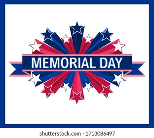 Vector illustration for US Memorial Day celebration