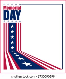 Vector illustration for US Memorial Day celebration