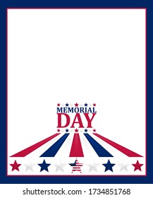 Vector illustration for US Memorial Day celebration