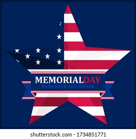 Vector illustration for US Memorial Day celebration