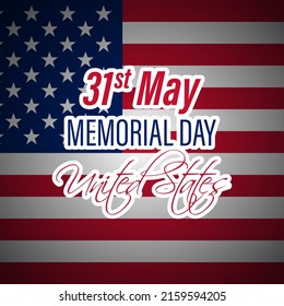 vector illustration for us memorial day.
