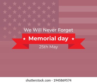 vector illustration for U.S. memorial day-25th May
