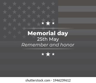 vector illustration for U.S. memorial day-25th May