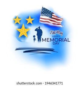 ilustración vectorial para el día conmemorativo de los Estados Unidos - 25 de mayo