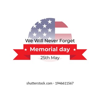 vector illustration for U.S. memorial day-25th May
