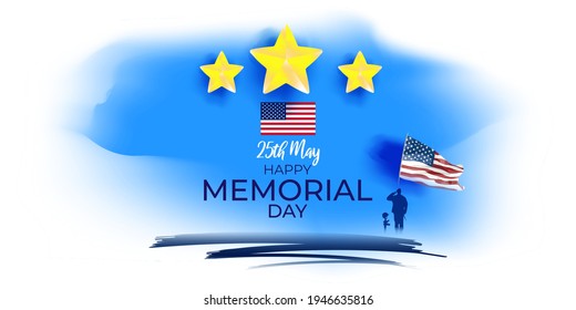 ilustración vectorial para el día conmemorativo de los Estados Unidos - 25 de mayo