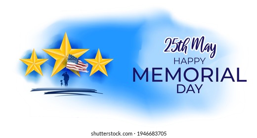 vector illustration for U.S. memorial day-25th May