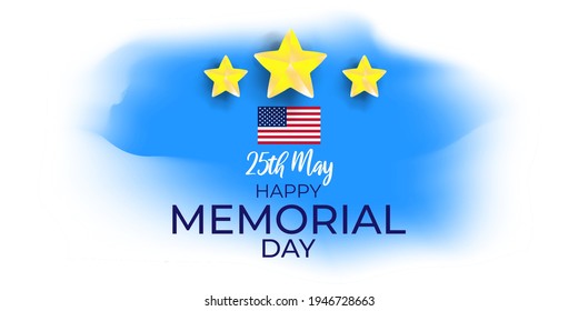 vector illustration for U.S. memorial day-25th May