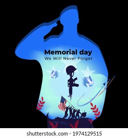 vector illustration for U.S. memorial day-31st May