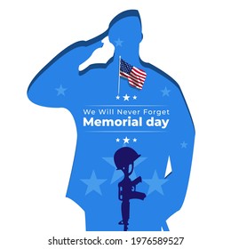 vector illustration for U.S. memorial day-31st May