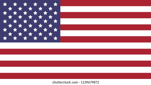 Vector illustration of US national flag. 