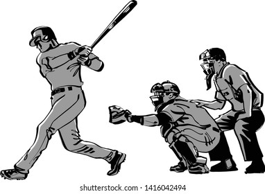 the vector illustration of the USA baseball player