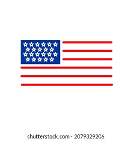 Vektorgrafik der US-Flagge