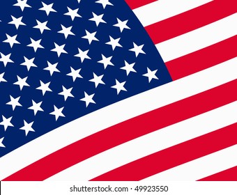 Vector Illustration of USA flag