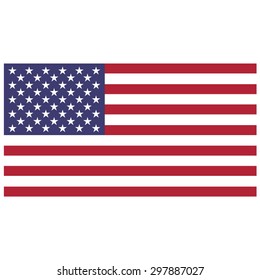 Vector illustration of usa flag. Rectangular national flag of usa. Flag of United States of America. Independence day