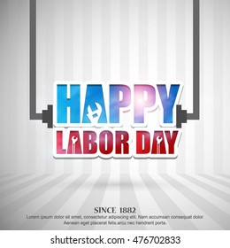 vector illustration of a USA happy Labor Day, a national holiday.