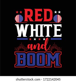 Vector illustration, USA independence day. 4th of july. Stylized American flag. Vintage design, Typography, t-shirt graphics, slogan, print, poster, banner, flyer, postcard