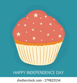 Vector illustration for USA Independence Day with green background.