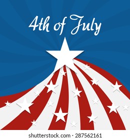 Vector illustration for U.S.A. Independence Day.