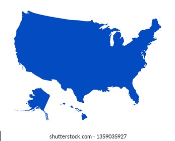 vector illustration of USA map