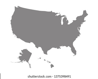 vector illustration of USA map 