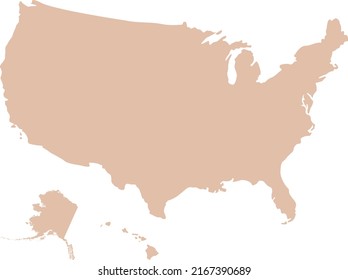 Vector Illustration of USA map