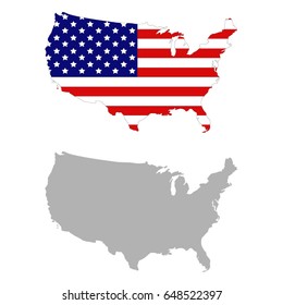 vector illustration of USA map and flag