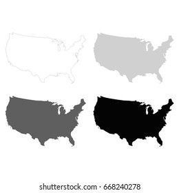 vector illustration of USA maps