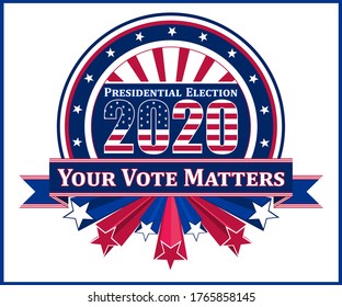 Vector illustration usable for the US Presidential Election 2020.